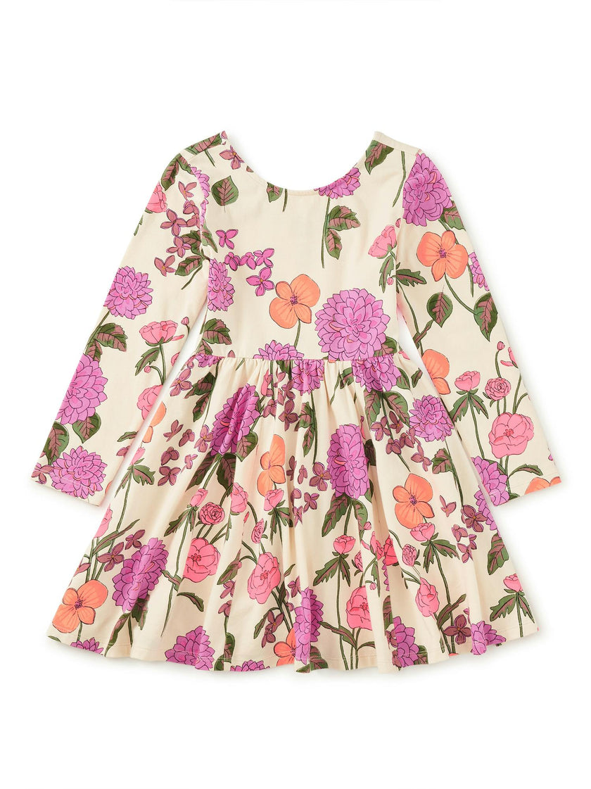Printed Ballet Dress, English Dahlia