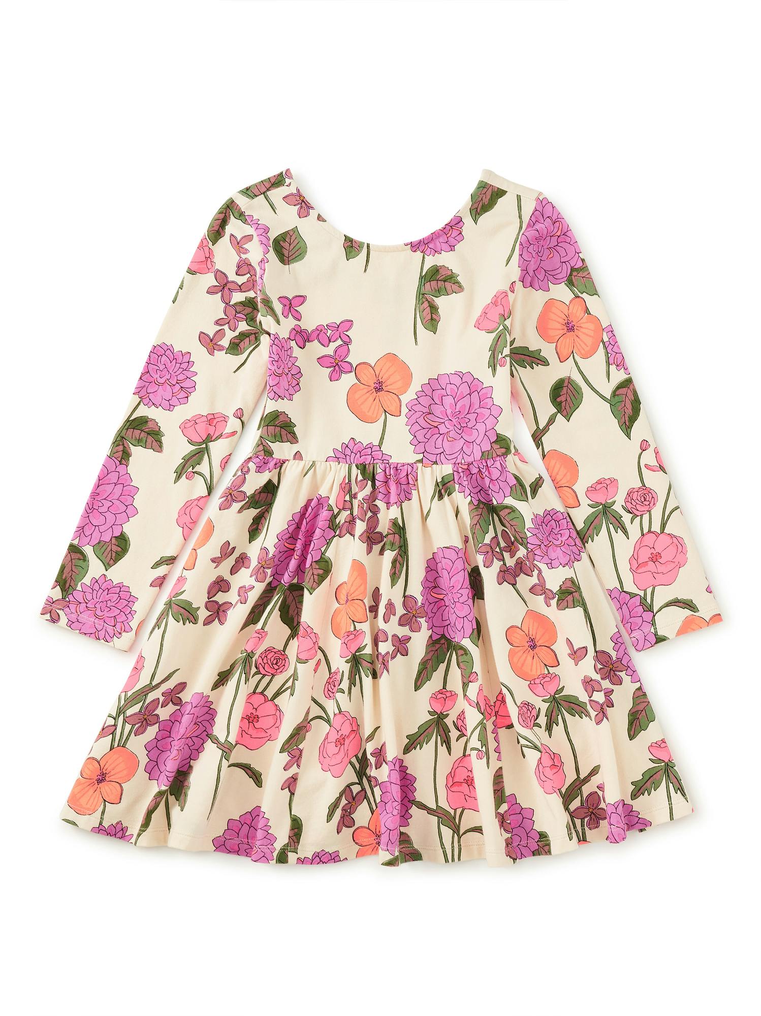Printed Ballet Dress, English Dahlia