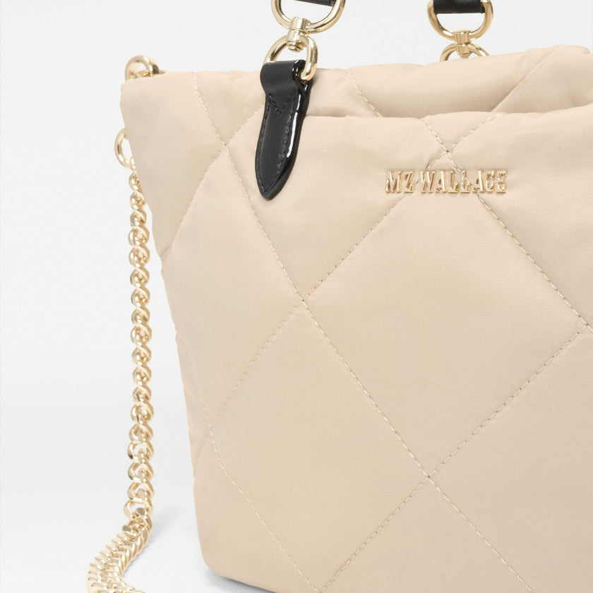 Buff/Black Small Madison E/W Tote