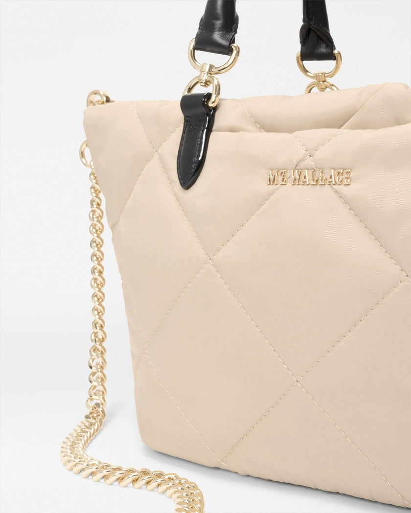 Sand/Black Small Madison E/W Tote
