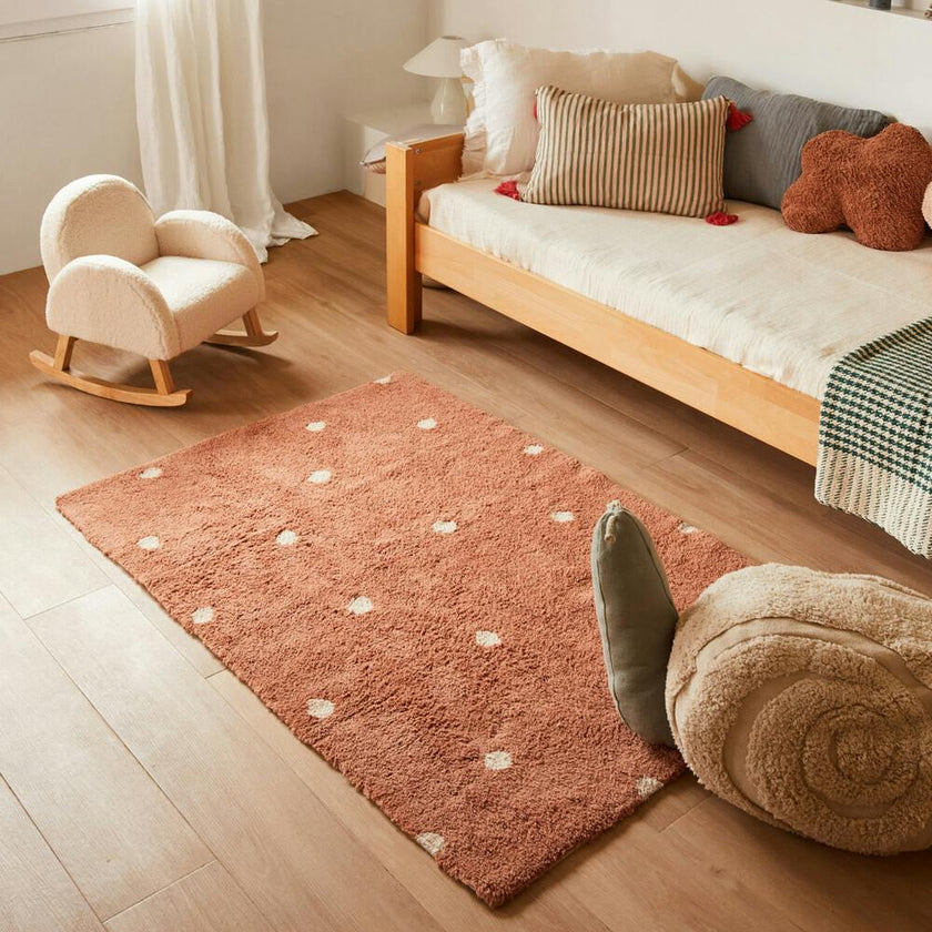 Rectangular Washable Mini Dot Rug