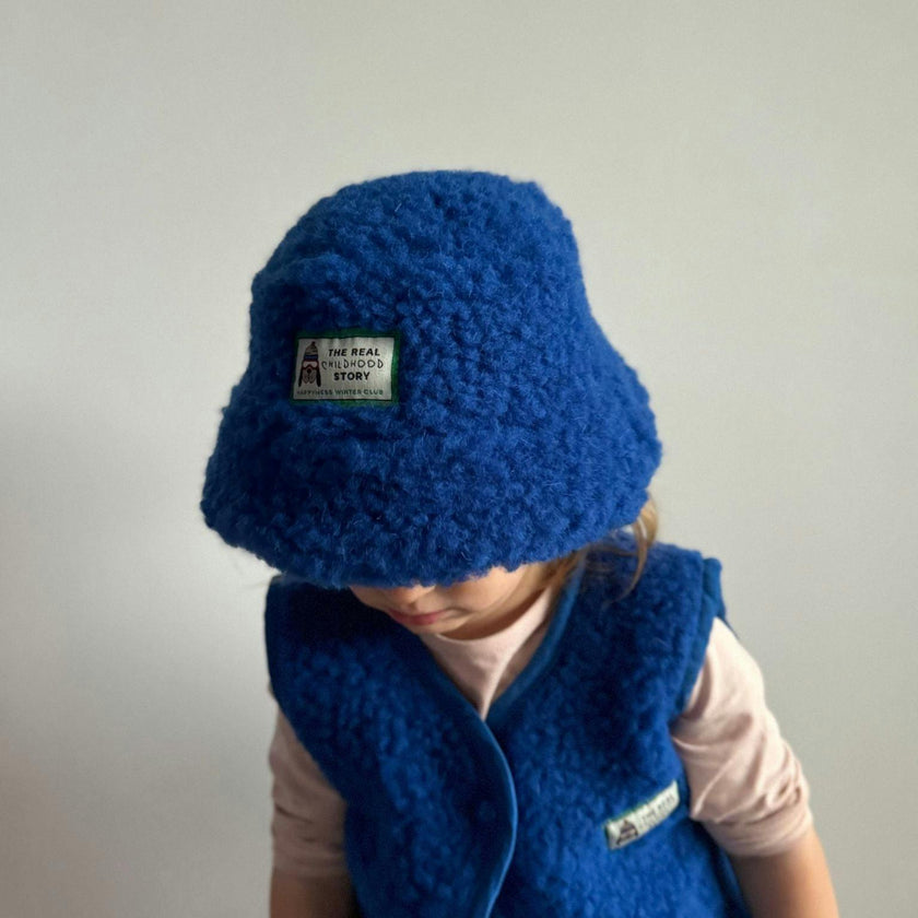 children's merino bucket hat - cobalt