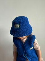 children's merino bucket hat - cobalt