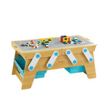Building Bricks Play N Store Wooden Table