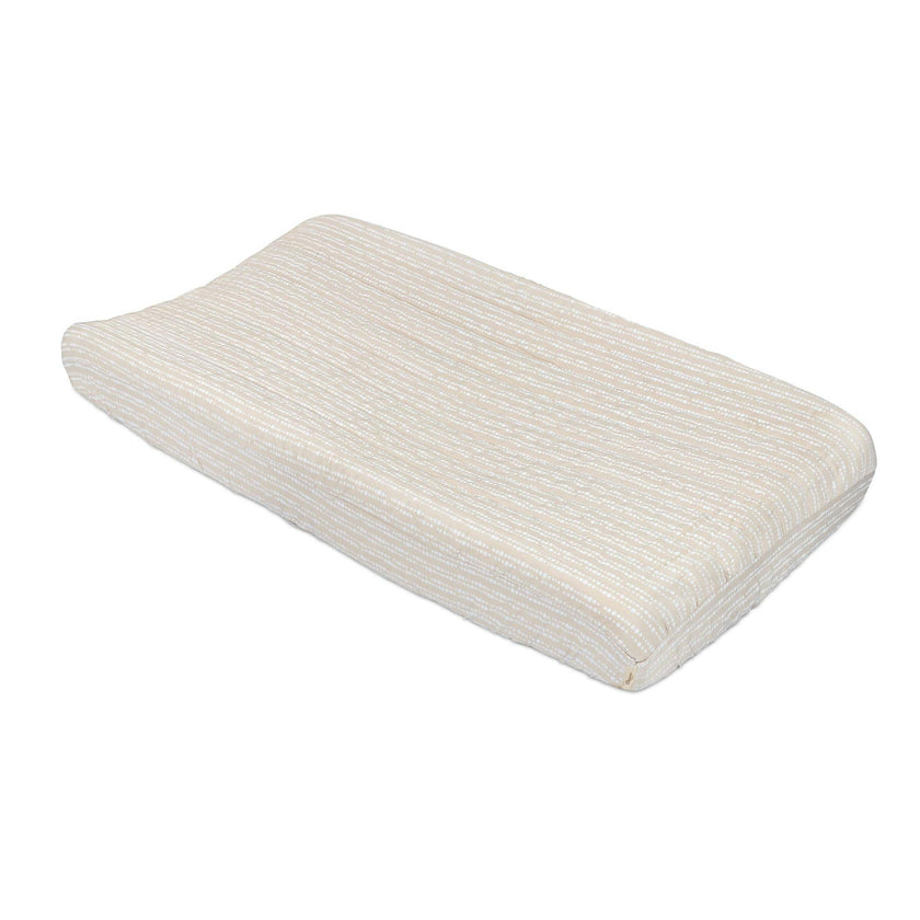 Cove Neutral Dot Cotton Quilted Change Pad Cover