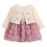 Ivory Rose Rabbit Cardigan Dress