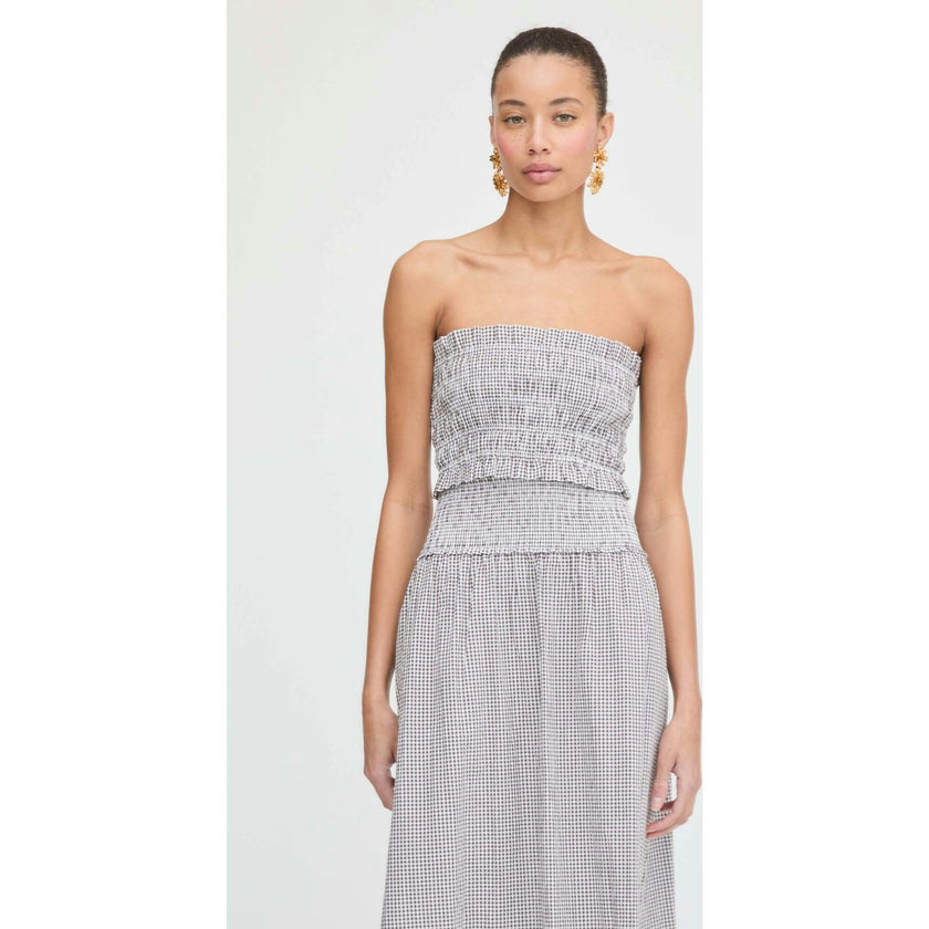 The June Nap Top - Chocolate Gingham
