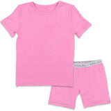 Bubblegum Pink Bamboo Kids Pajama Short Set