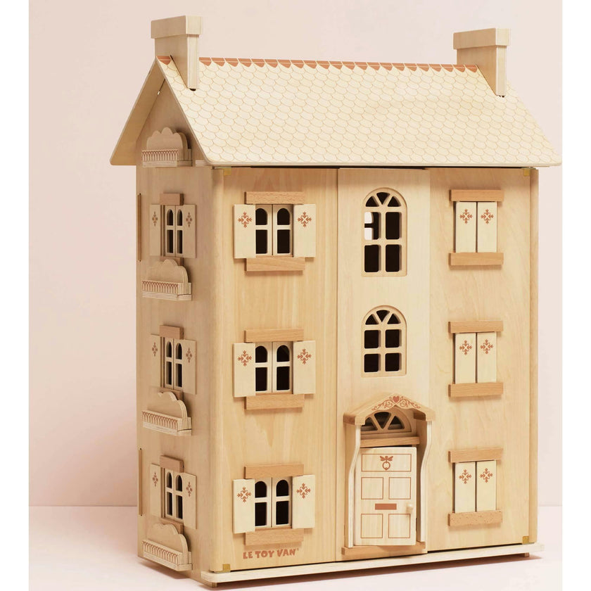 Grand Natural Wood Dolls House