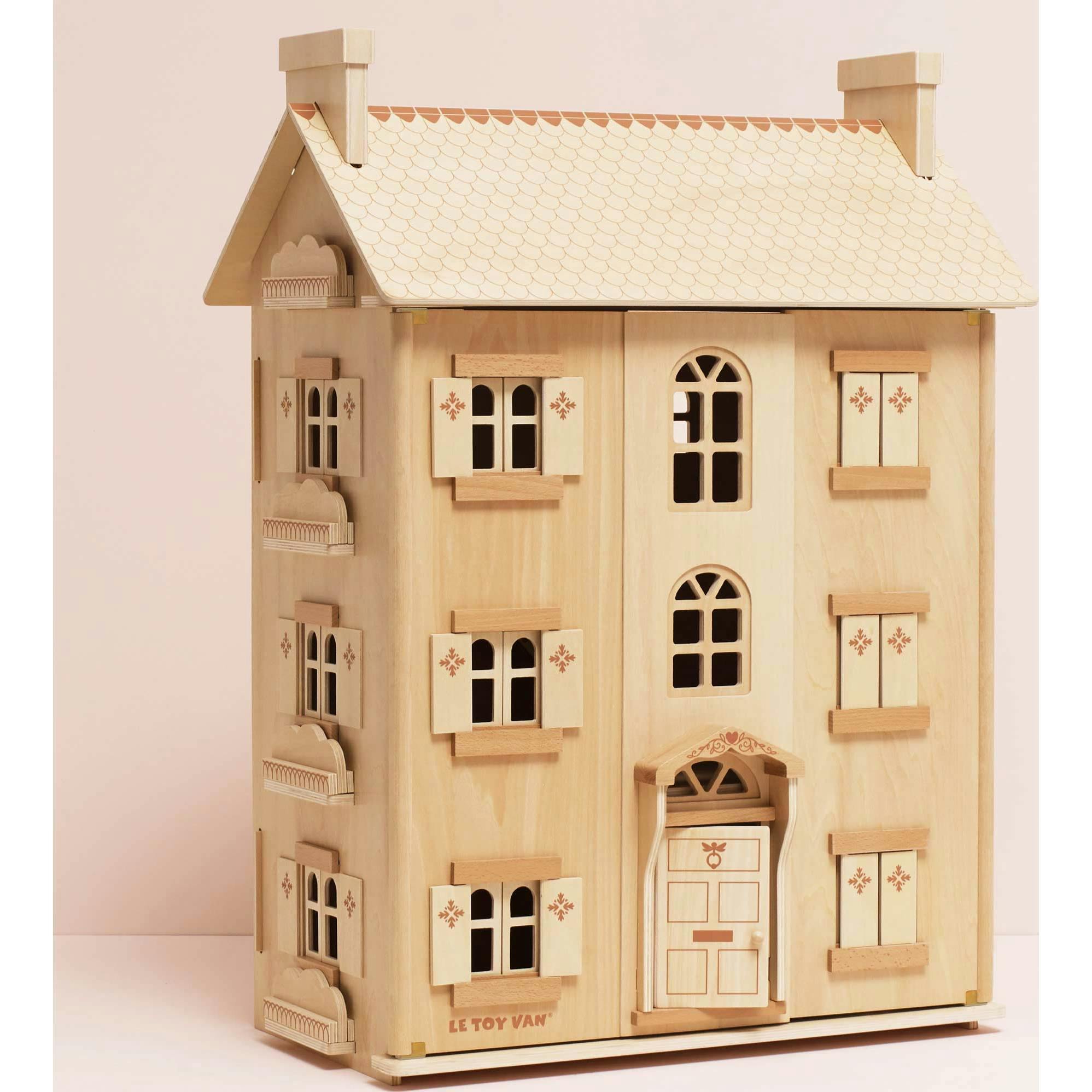Grand Natural Wood Dolls House