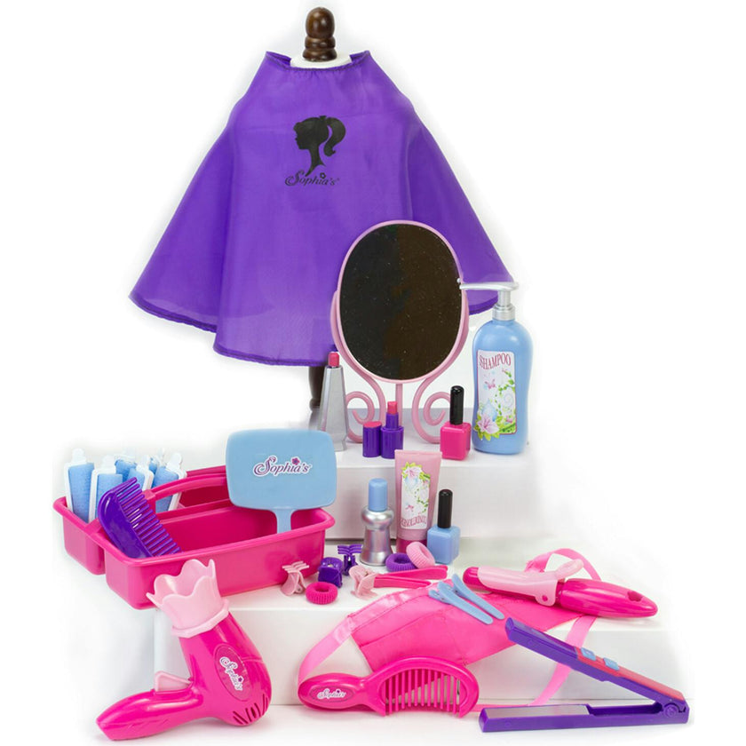 Sophia's 34 pcs Hair Salon Playset with Realistic Accessories for 18" Dolls