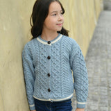 London Days Merino Cardigan - Duck Egg