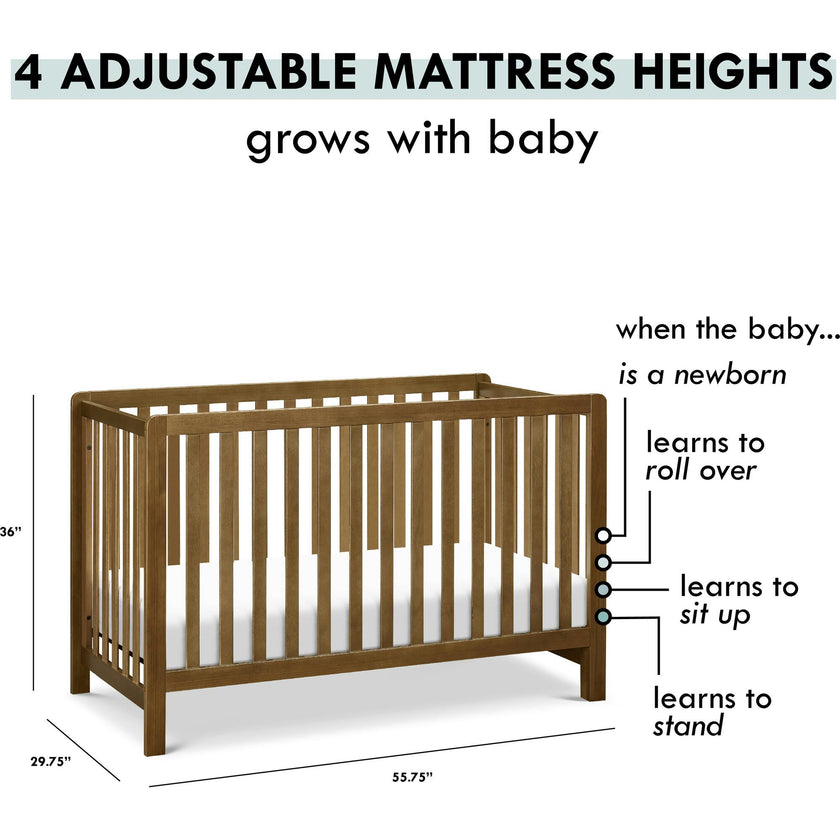 Colby 4-In-1 Low-Profile Convertible Crib