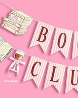 Book Club Banner - pink printed banner