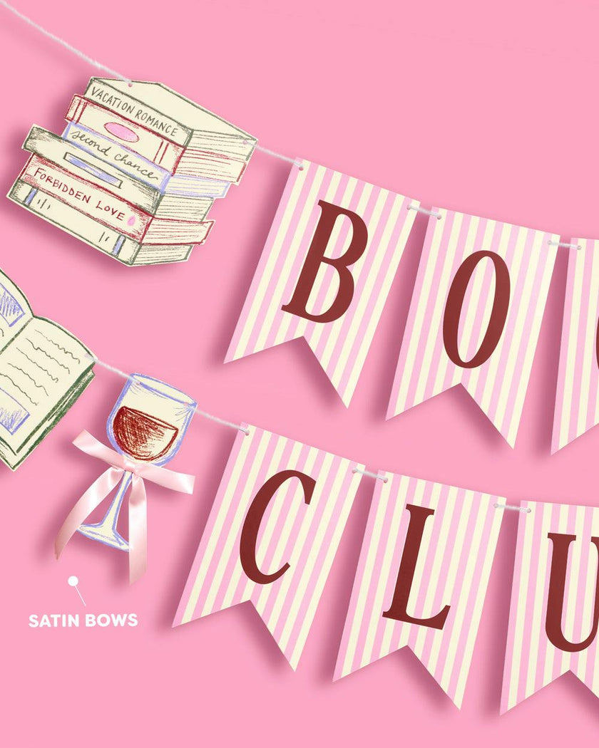 Book Club Banner - pink printed banner