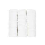 Cotton Muslin Swaddle Blanket 3 Pack - White