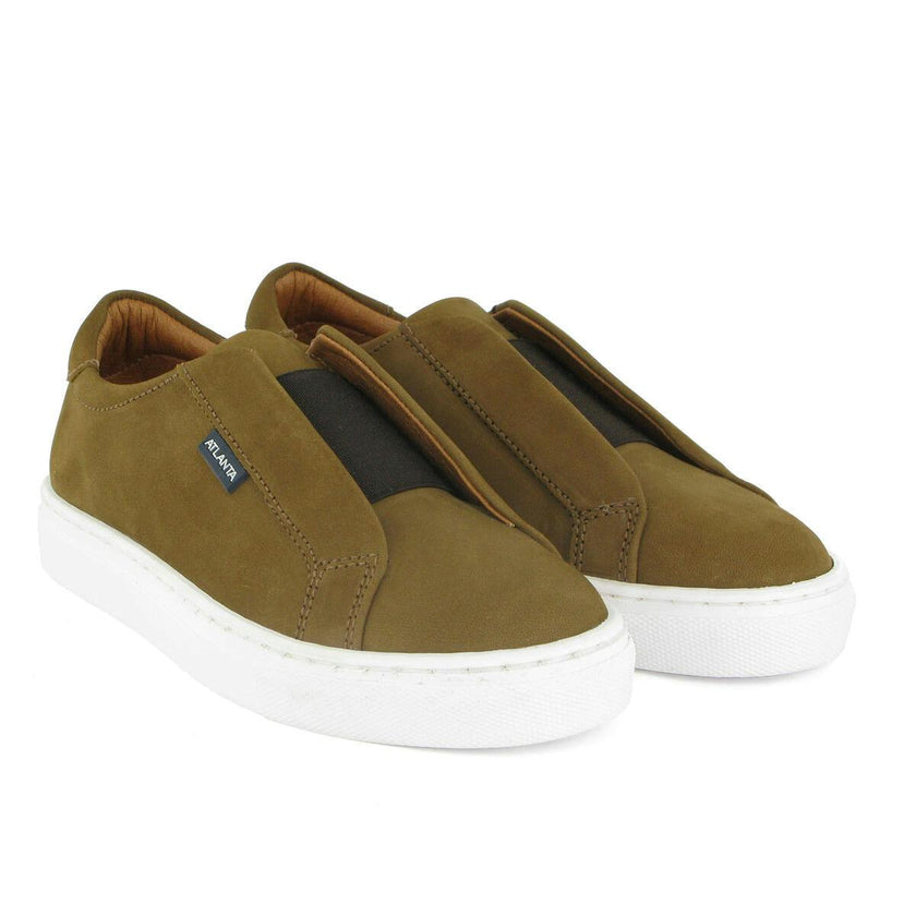 Nubuck Leather Sneaker, Camel