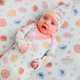 Top Knot Hat - Sesame Street Retro Floral