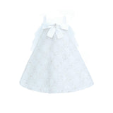 White Floral Bow Cadiz Dress