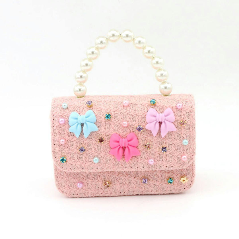Bows Tweed Purse