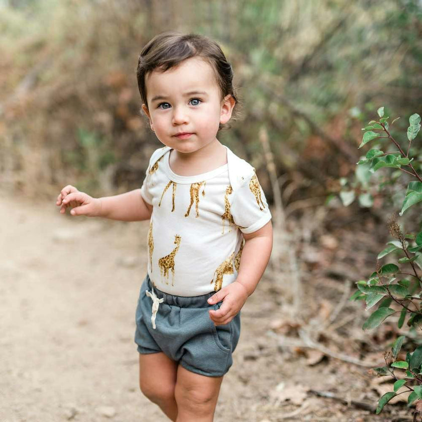 Floral Organic Cotton Short Sleeve One Piece