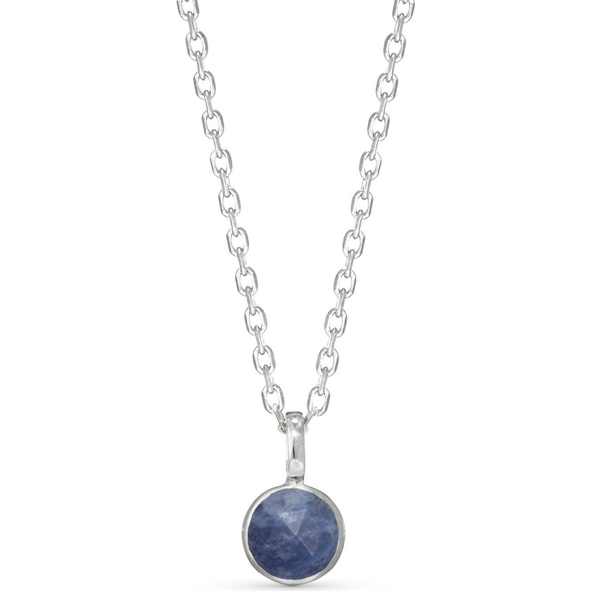 Personalized Birthstone Necklace, Sterling Silver