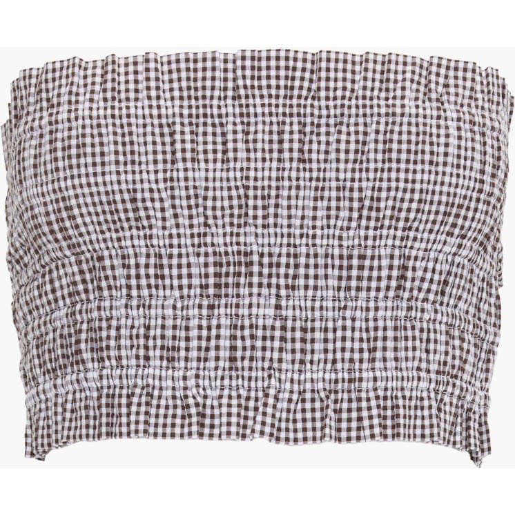 The June Nap Top - Chocolate Gingham