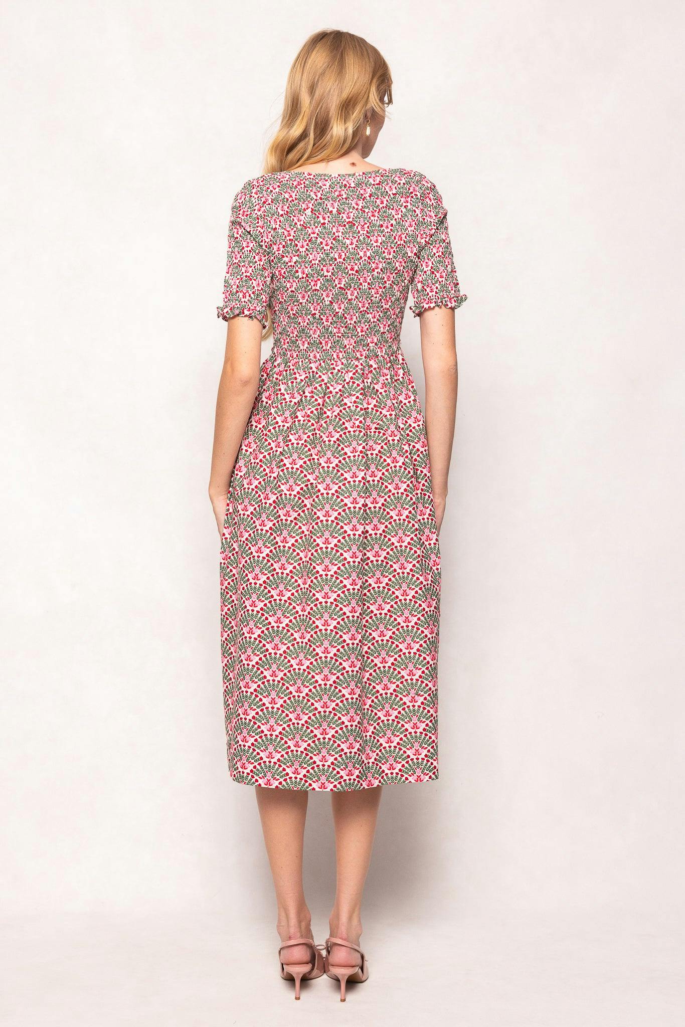 Parker Dress in Floral Fan