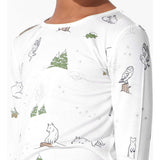 Winter Forest Animals Bamboo Kids Pajamas