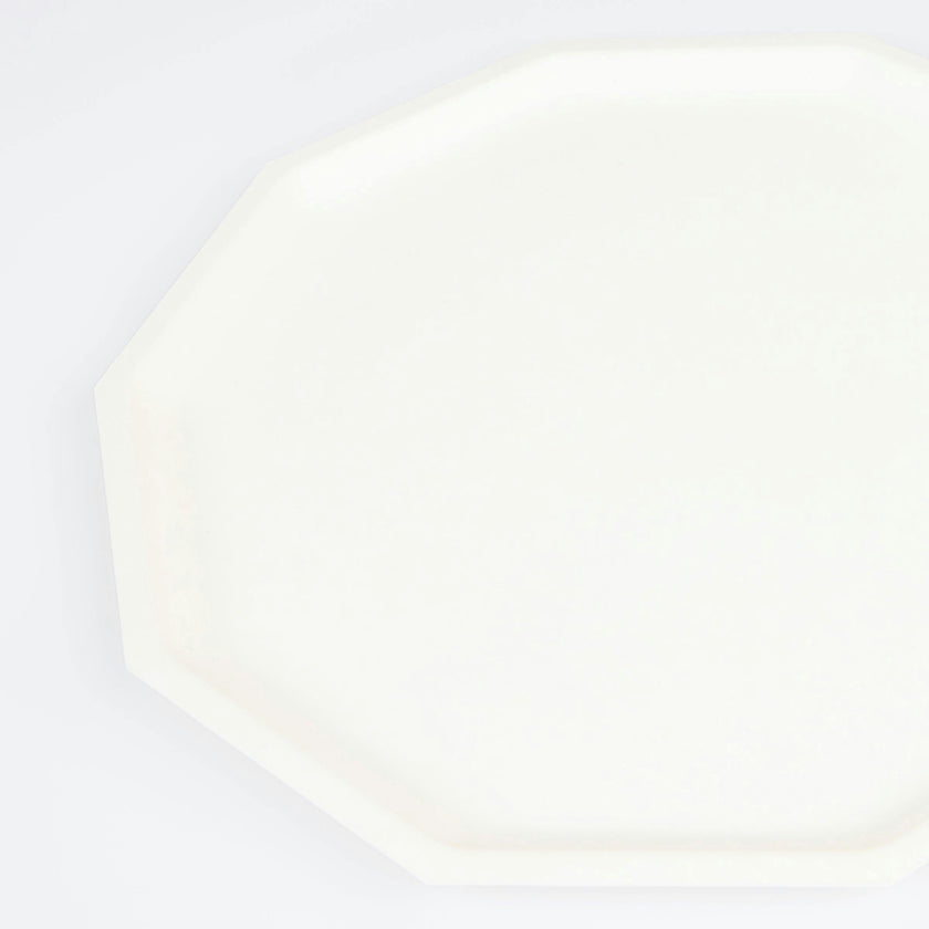 Cream Decagon Compostable Dinner Plates