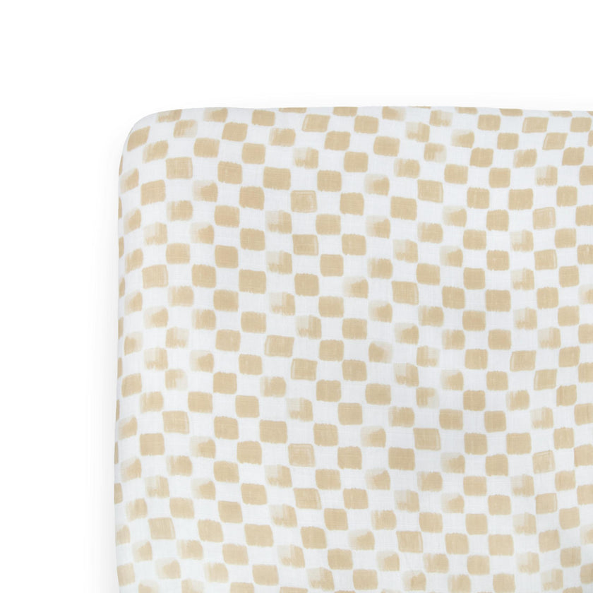 Cotton Muslin Crib Sheet - Adobe Checker