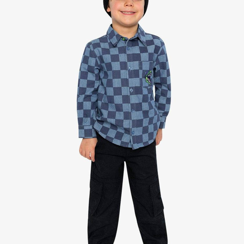 Twill Pants With Cargo Pockets Dark Blue