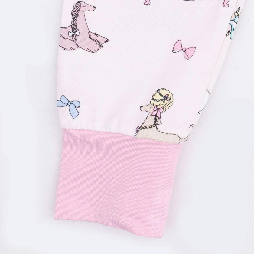 Fancy Hounds with Bows - Short Sleeve Loungewear Set