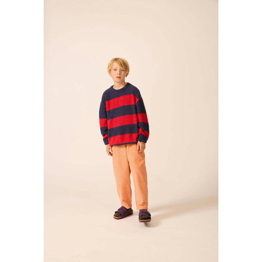 Weekend Sweater in Symphony Stripe, Red