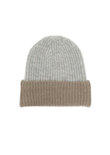 Cashmere Beanie | Grey/Brown