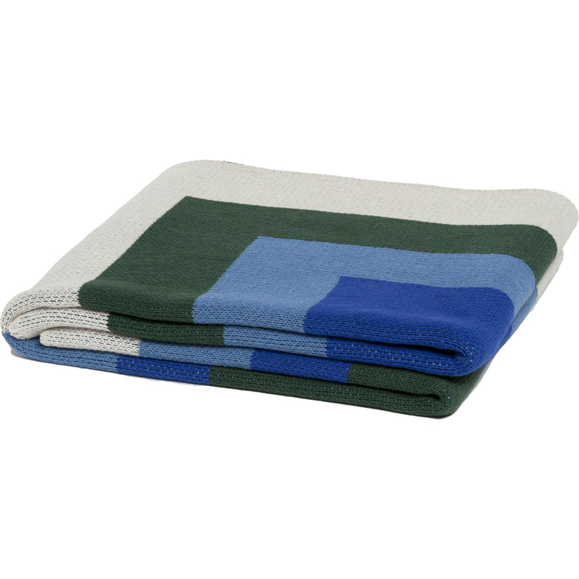 Cotton Sustainable Knit Geometric Throw Blanket - Bauhaus