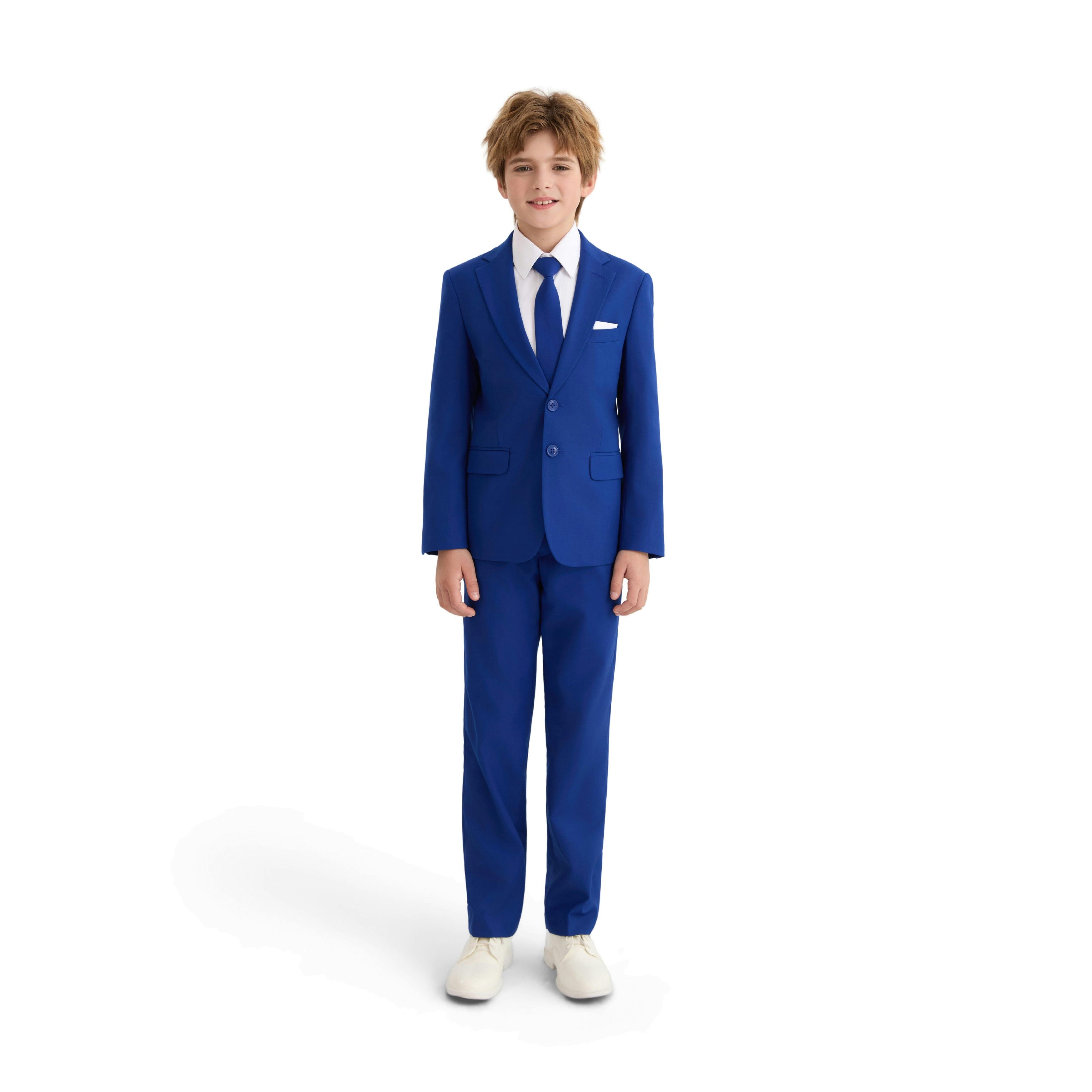 Royal Blue Four-Piece Tailored Suit Set