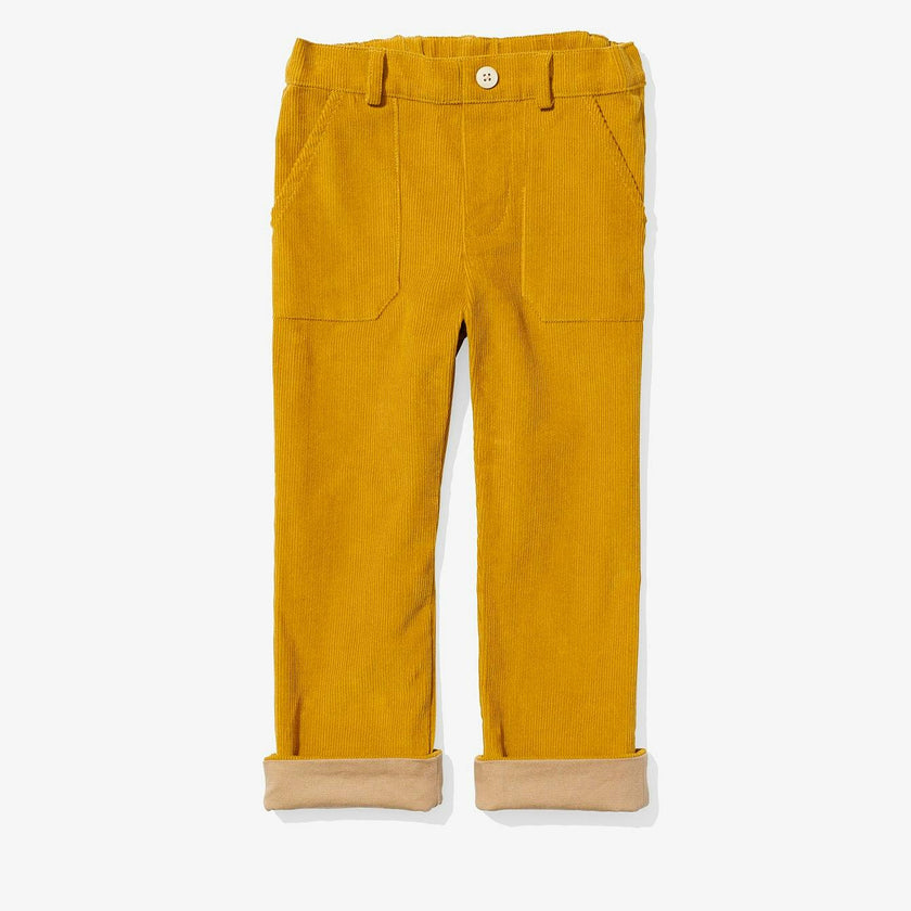 Grow Pant, Mustard Corduroy