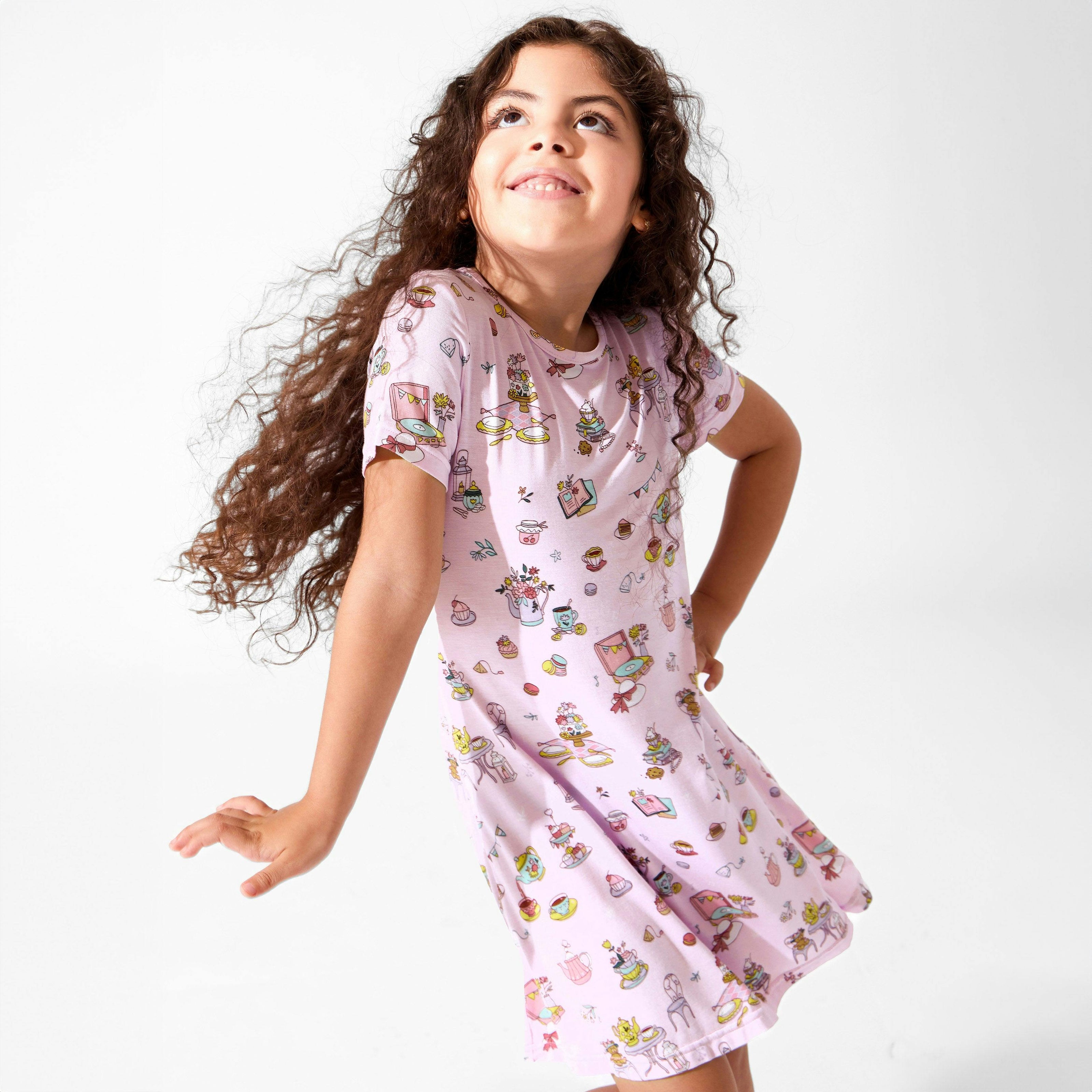 Tea Party Girls' Short Sleeve Dress
