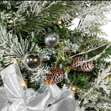 26-Inch Pre-Lit Snowy Silver Wall Tree