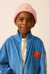 Organic Waffle Knit Beanie in Rhapsody Rose