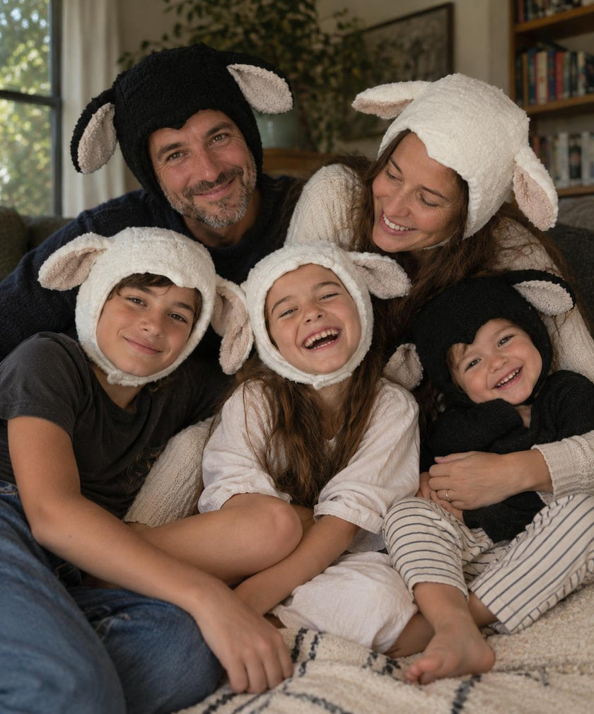 Family Sheep Hats, White Sheep and Black Sheep