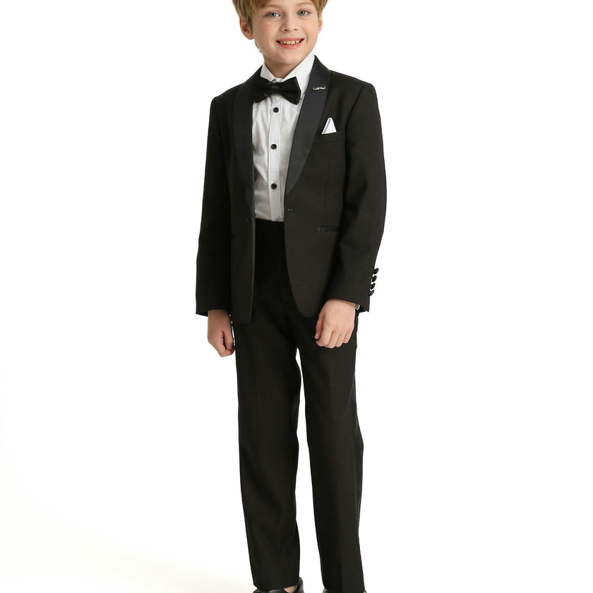 Black Moustache Shawl Lapel Tuxedo Set