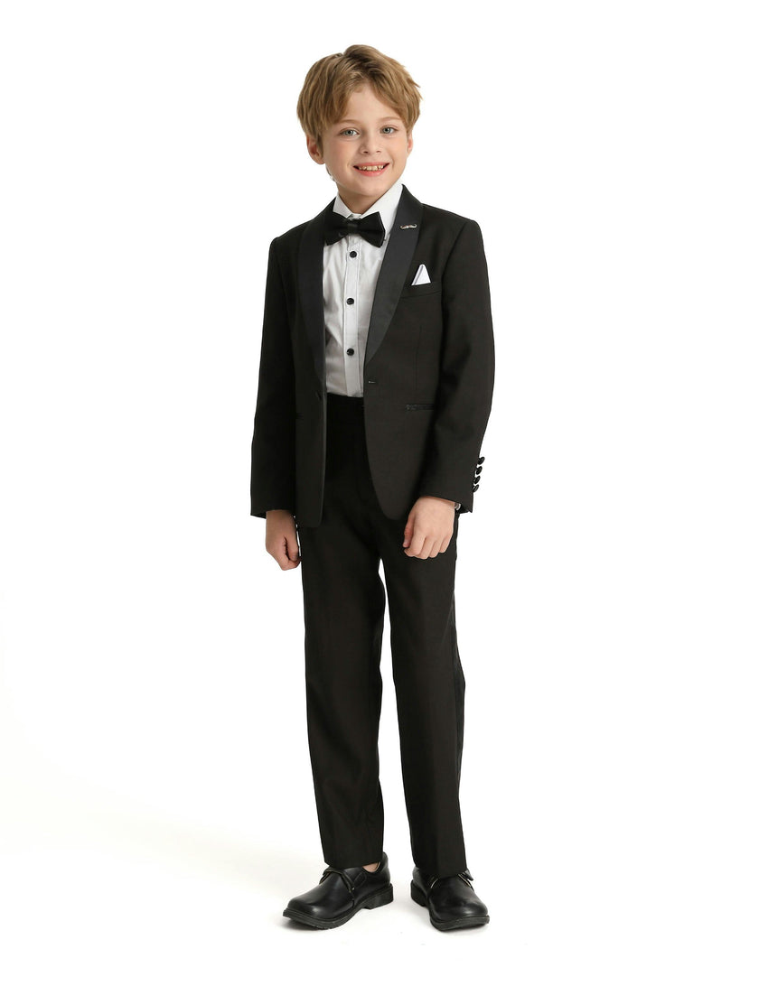 Black Moustache Shawl Lapel Tuxedo Set