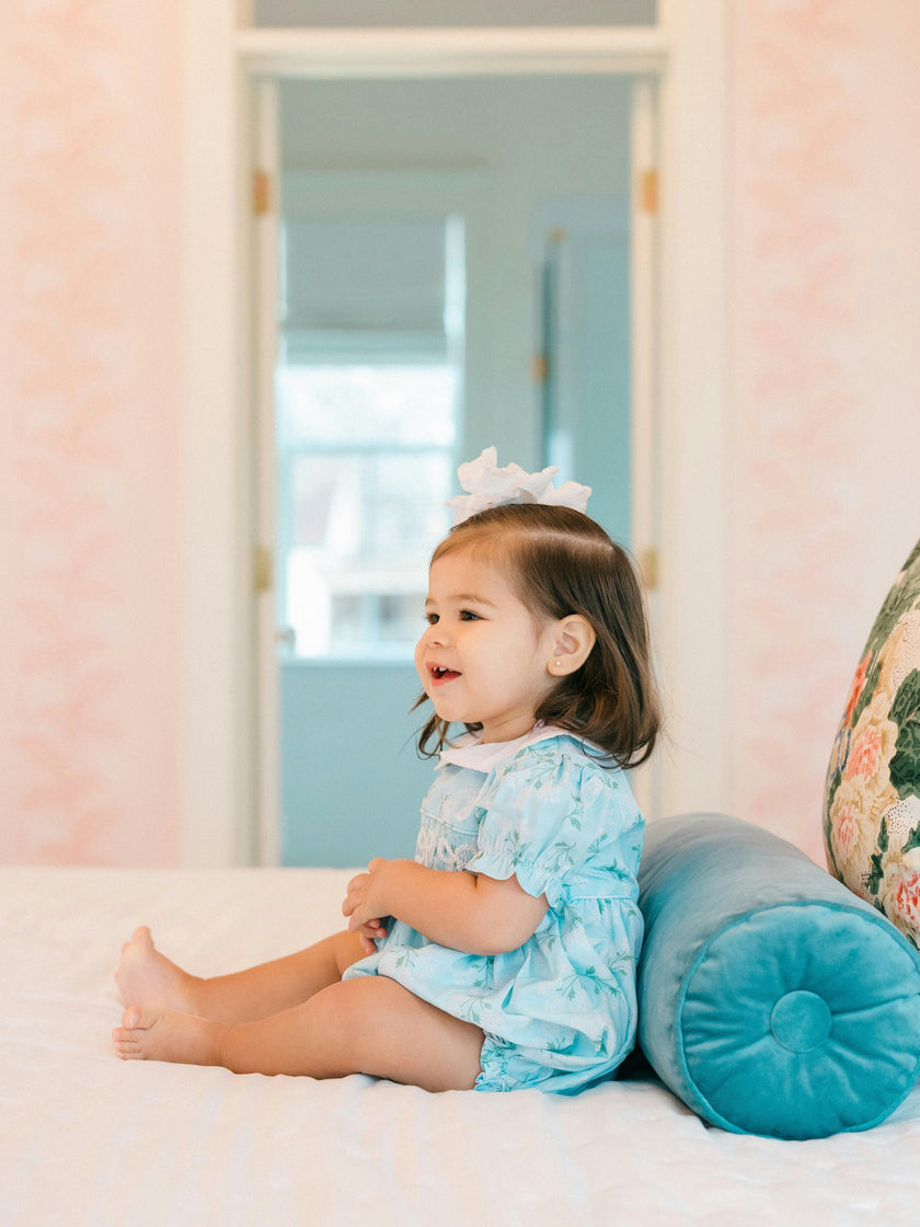 Collared Hydrangea Smocked Bubble (FINAL SALE)