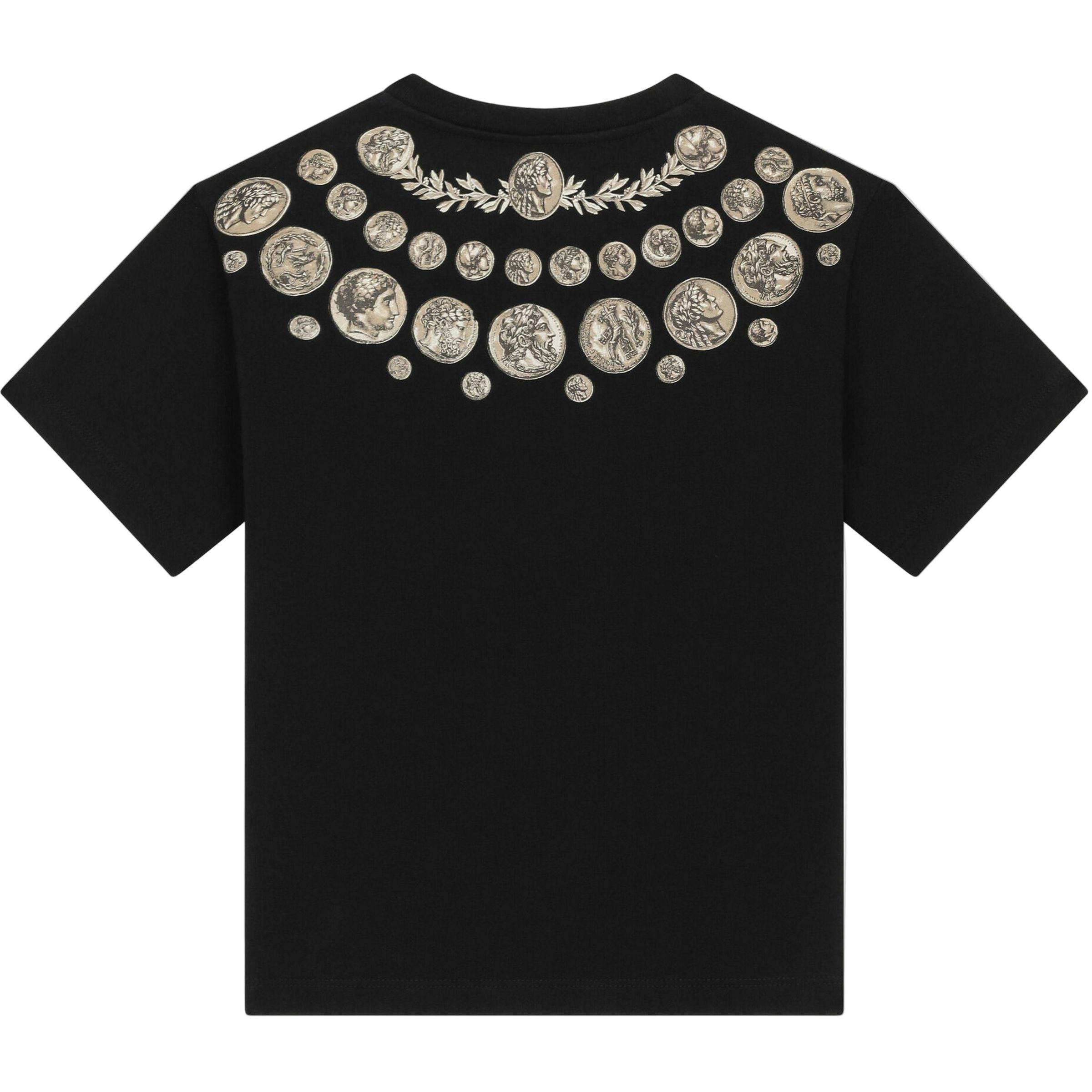 Black Multi Coin Print T-Shirt