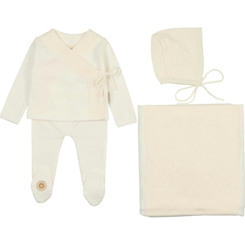 Pointelle Twist Ensemble Layette Set