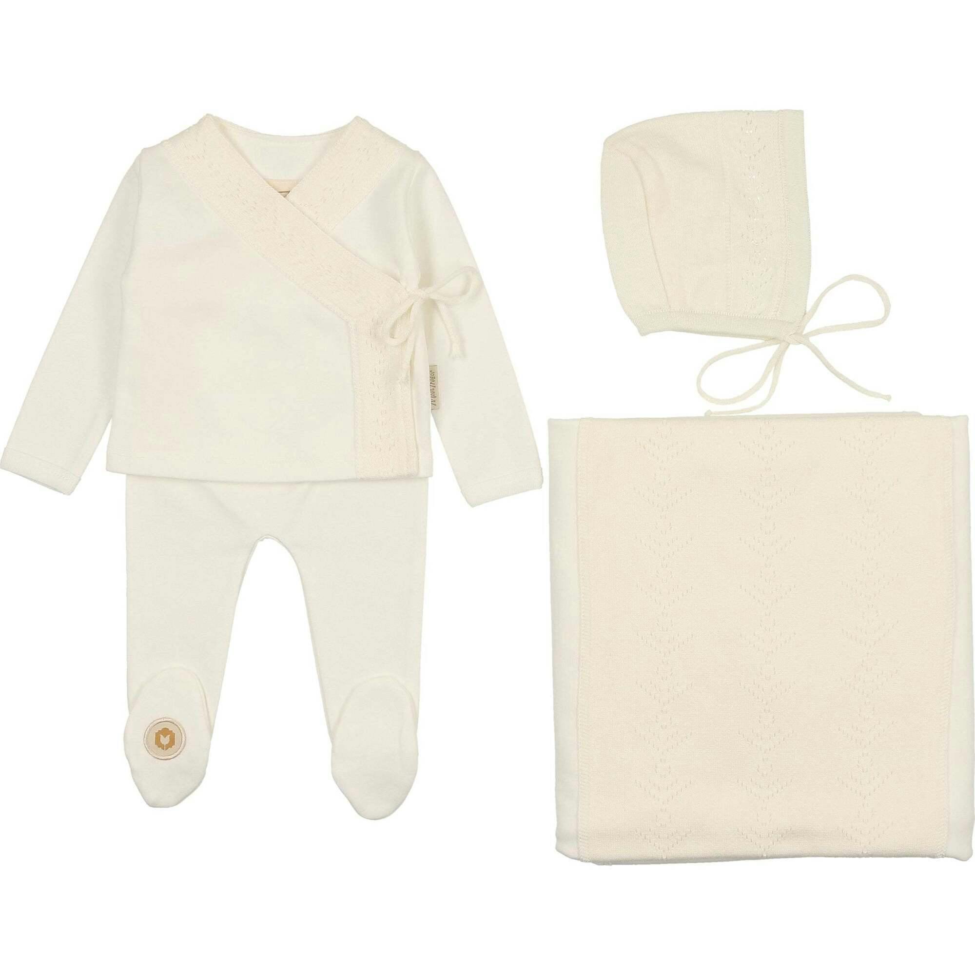 Pointelle Twist Ensemble Layette Set
