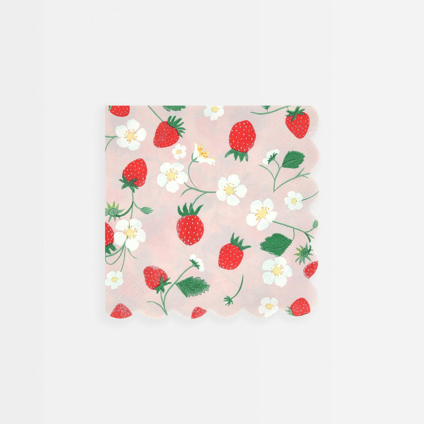 Strawberry Pattern Small Napkins