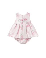Satin Floral Dress with Nappy Cover